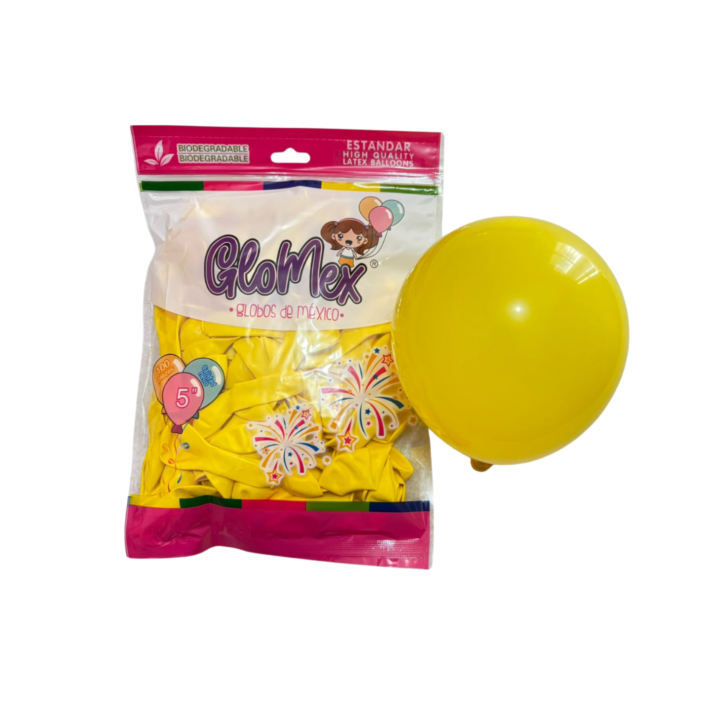 Globo Látex 5" Amarillo
