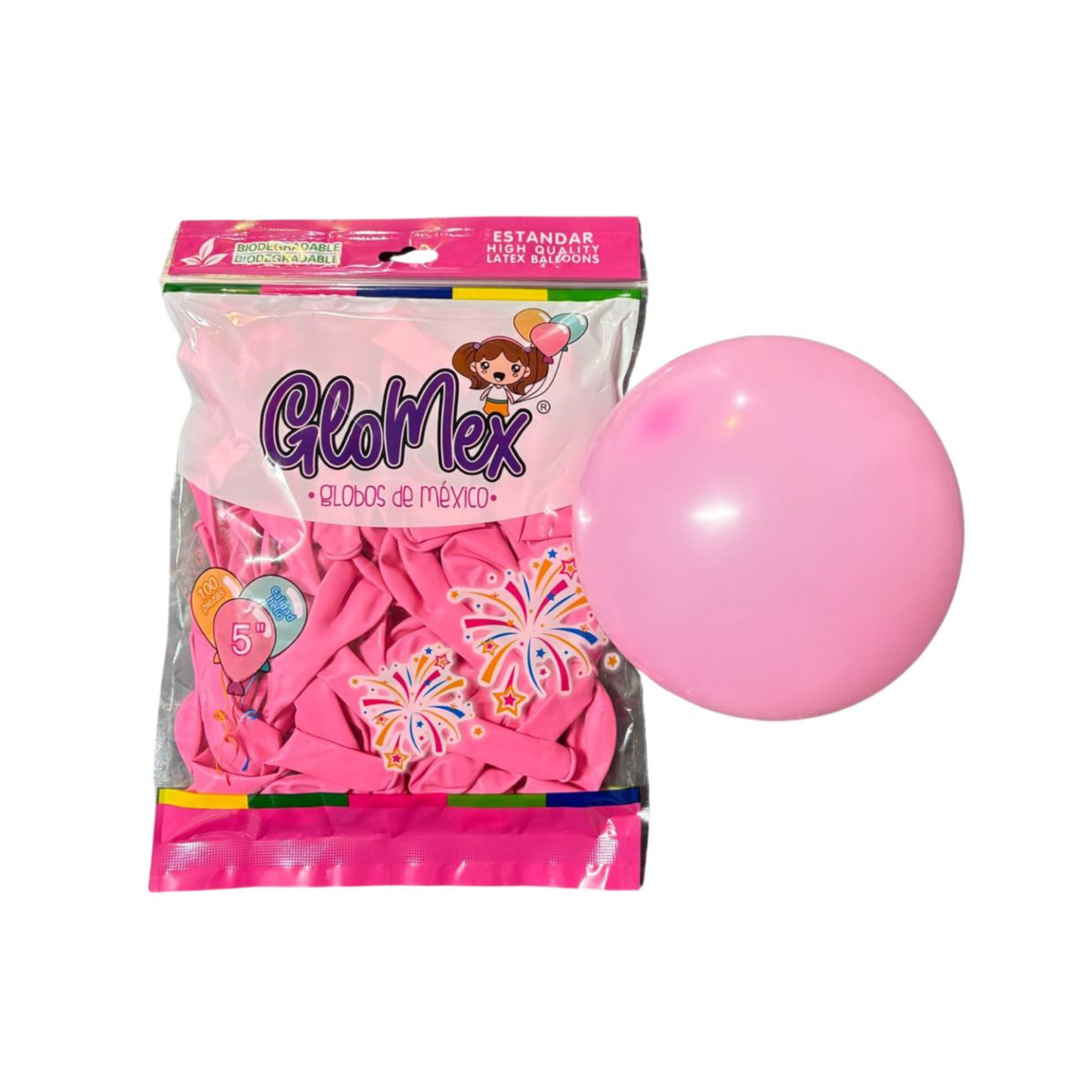 Globo Látex 5" Rosa