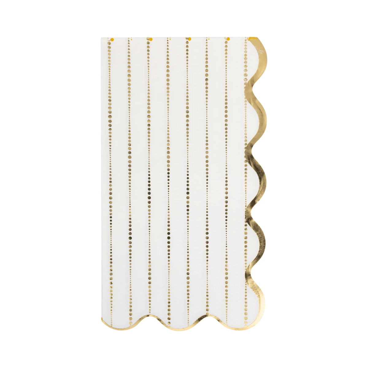 Gold Dotted Stripe Guest Napkin