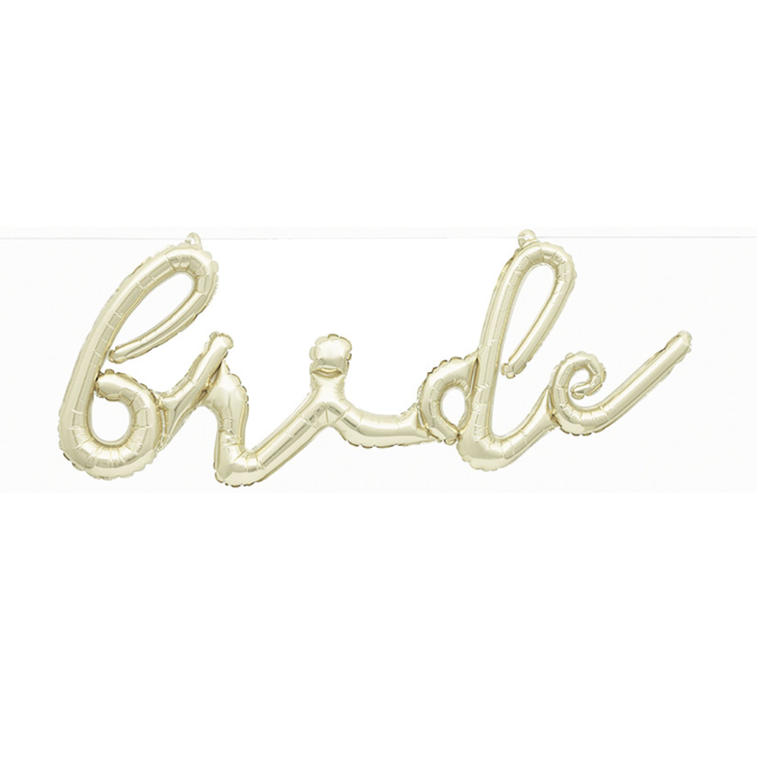 Gold Bride Balloon Banner