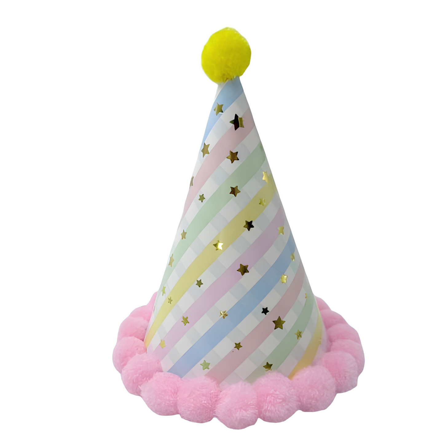 Gorrito Premium De Papel En Tonos Pastel Con Pompón