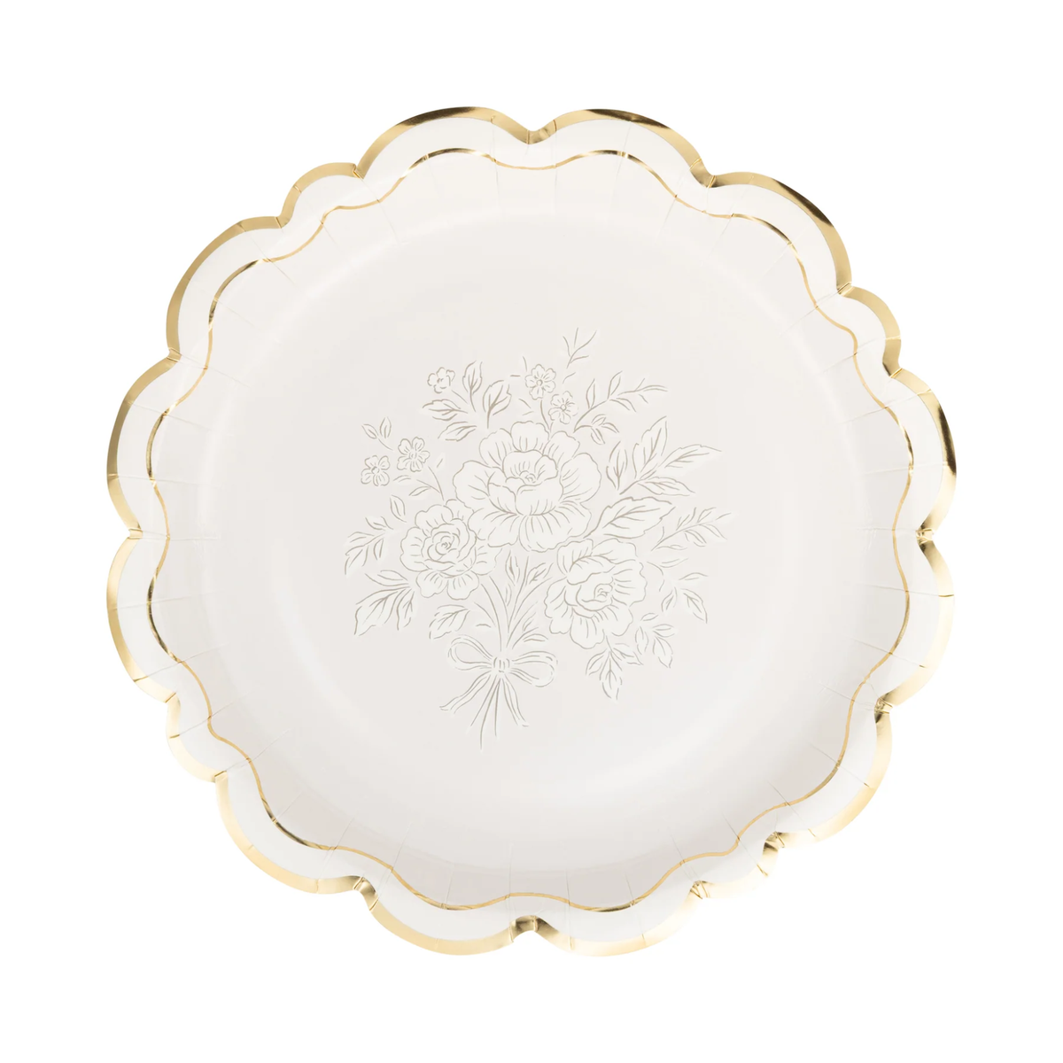 Grey Fancy Floral 9" Plate