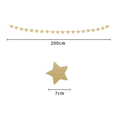 Guirnalda de Estrellas con Glitter