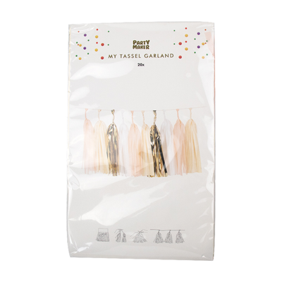 Guirnaldas de papel Rosa/Dorado