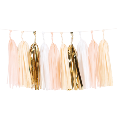 Guirnaldas de papel Rosa/Dorado