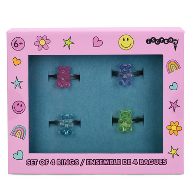 Gummy Bear Rings Set of 4