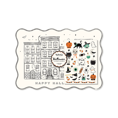 Halloween Coloring Paper Placemats with Stickers