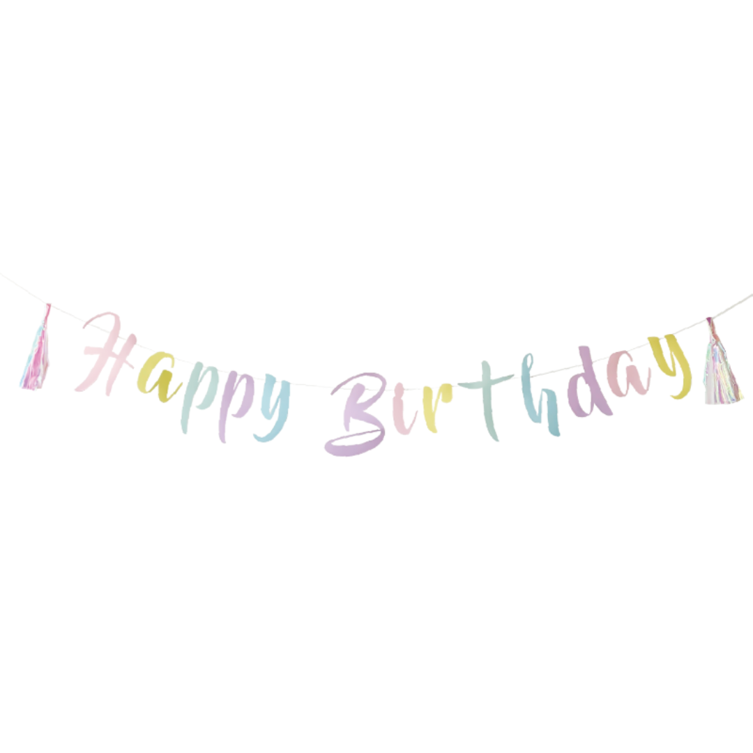 Banner Happy Birthday Arcoiris