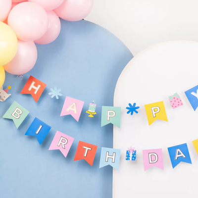 Happy Birthday Banner Cat