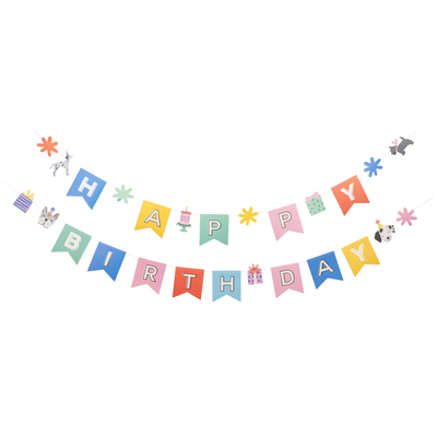 Happy Birthday Banner Dog