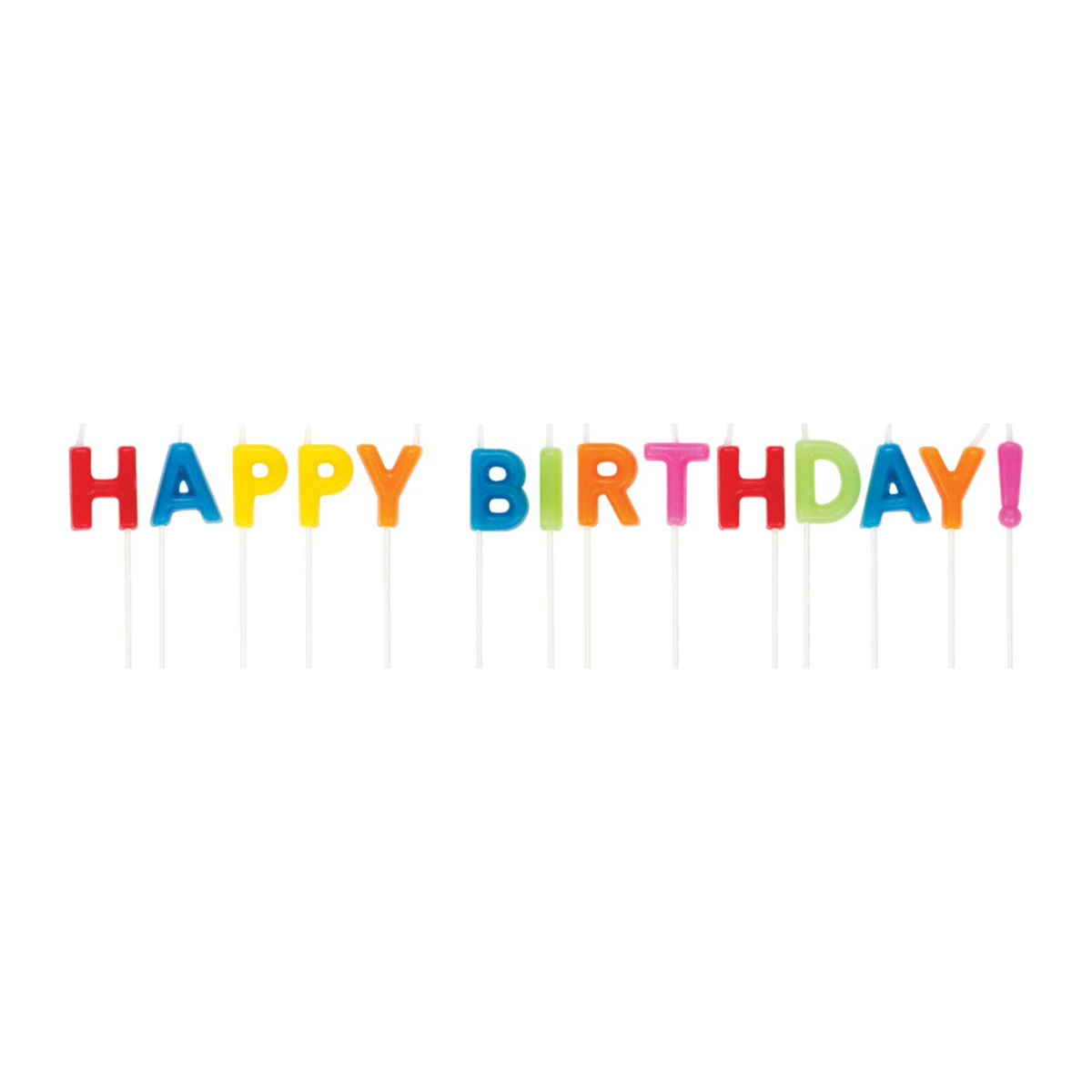 Happy Birthday Bright Colors Candles