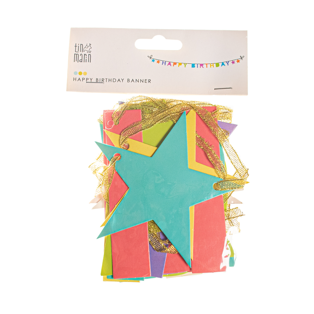 Happy Birthday Banner Stars