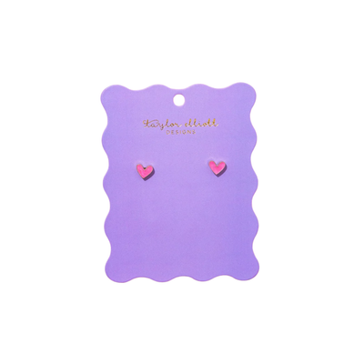 Harrison Heart Stud Earrings