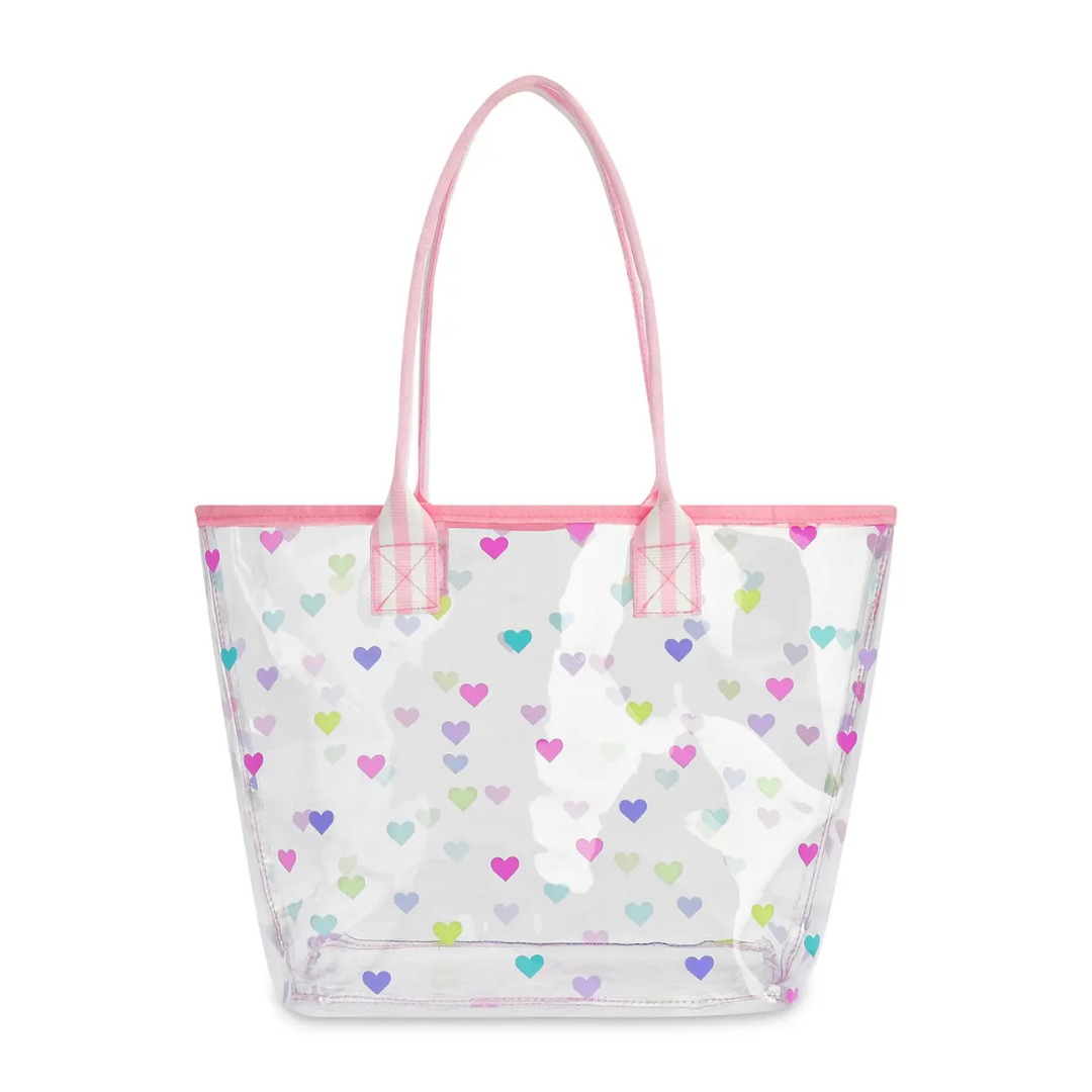 Heart Confetti Clear Tote Bag
