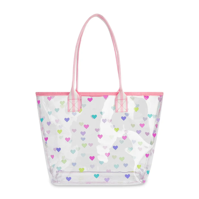 Heart Confetti Clear Tote Bag