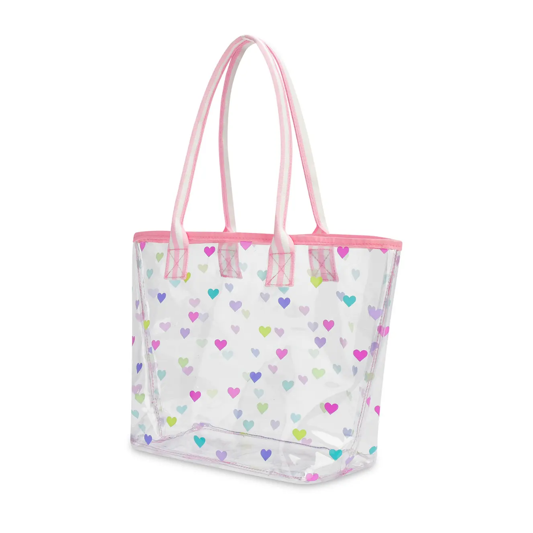 Heart Confetti Clear Tote Bag
