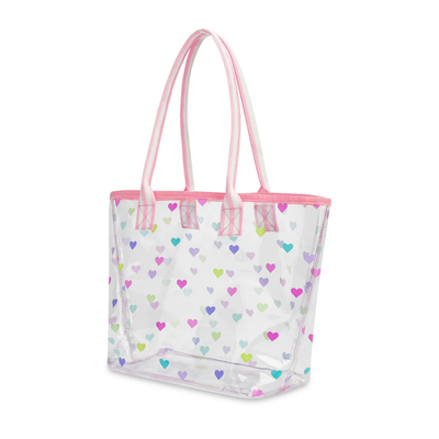 Heart Confetti Clear Tote Bag
