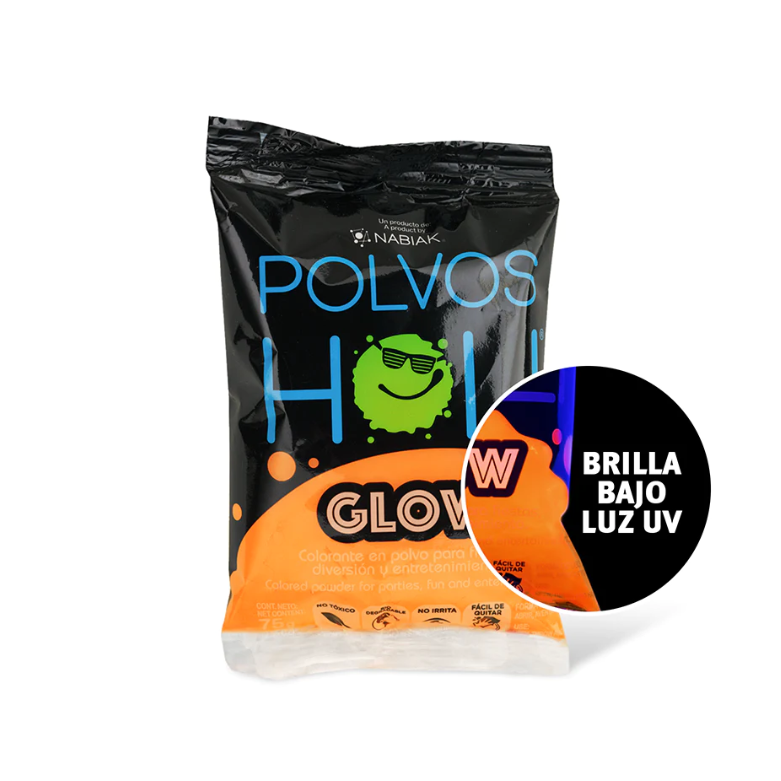 Holi Glow Naranja Fluorescente