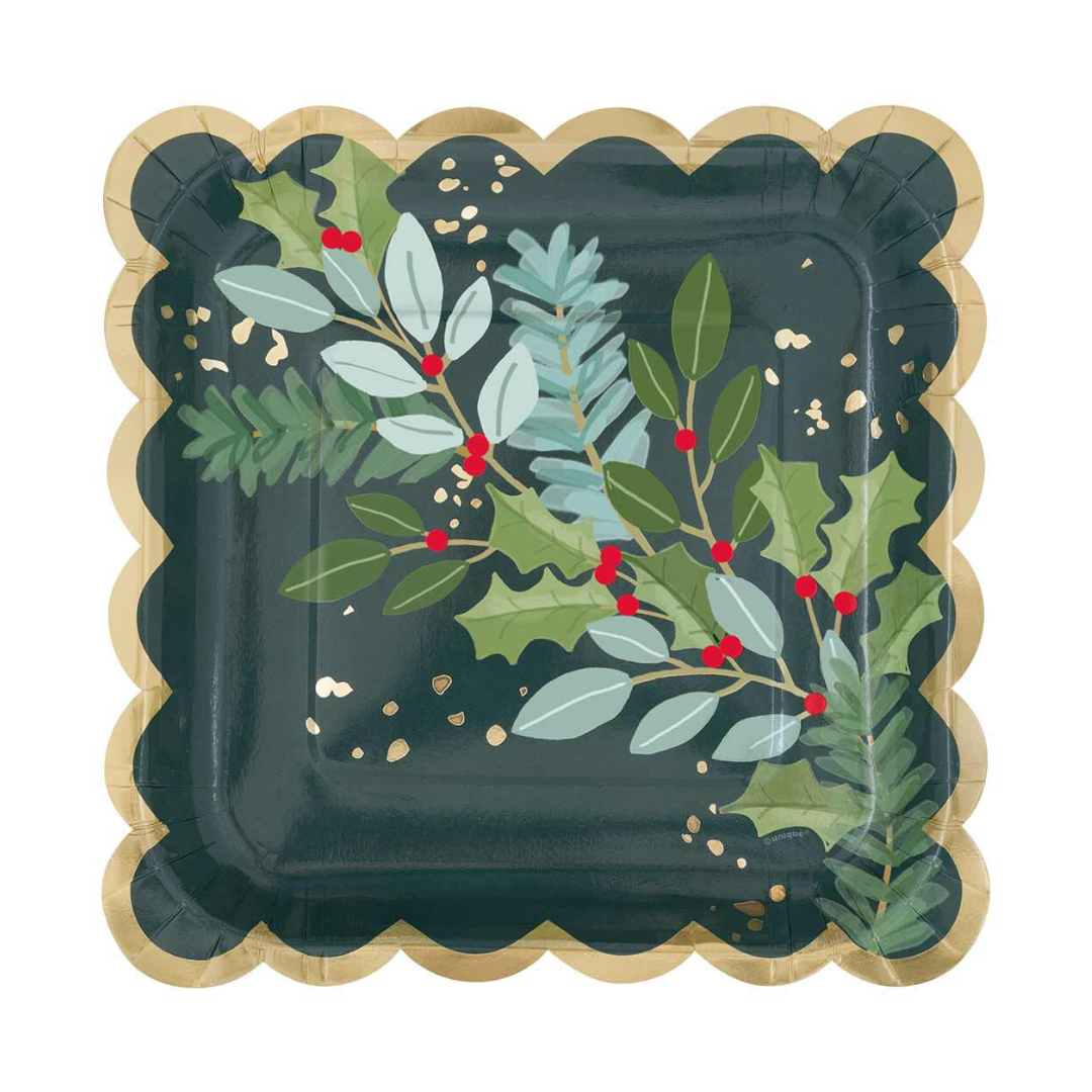 Holly Days Plate 9"