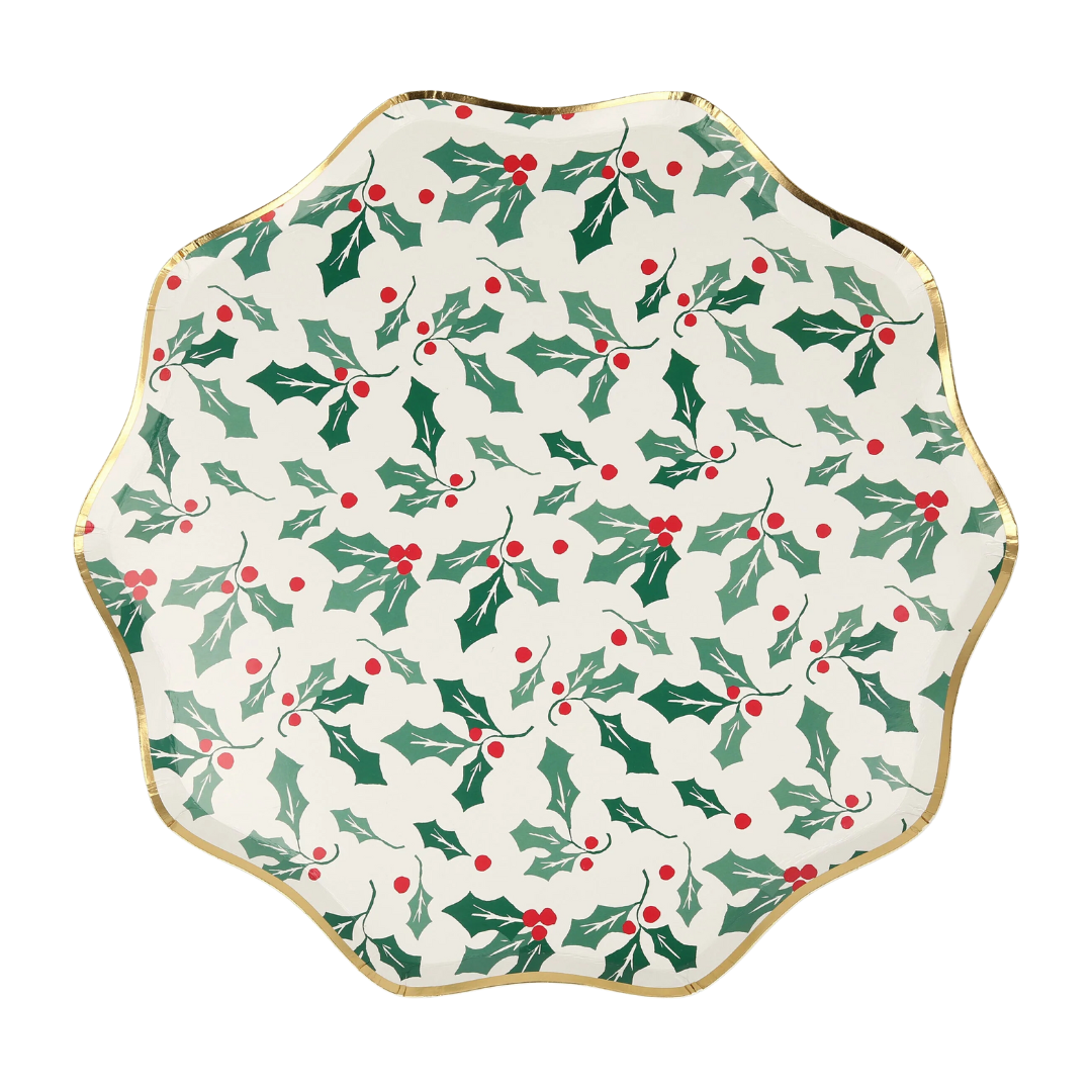 Holly Pattern Dinner Plates