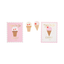 Ice Cream Valentine's Cards and Eraser Set