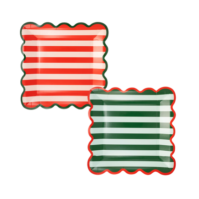 Joy Striped Plates