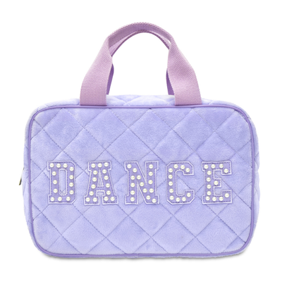 Love to Dance Quilted Large Cosmetic Bag