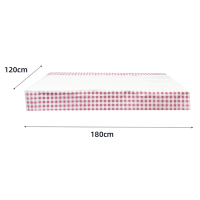 Mantel de papel Gingham Rosa