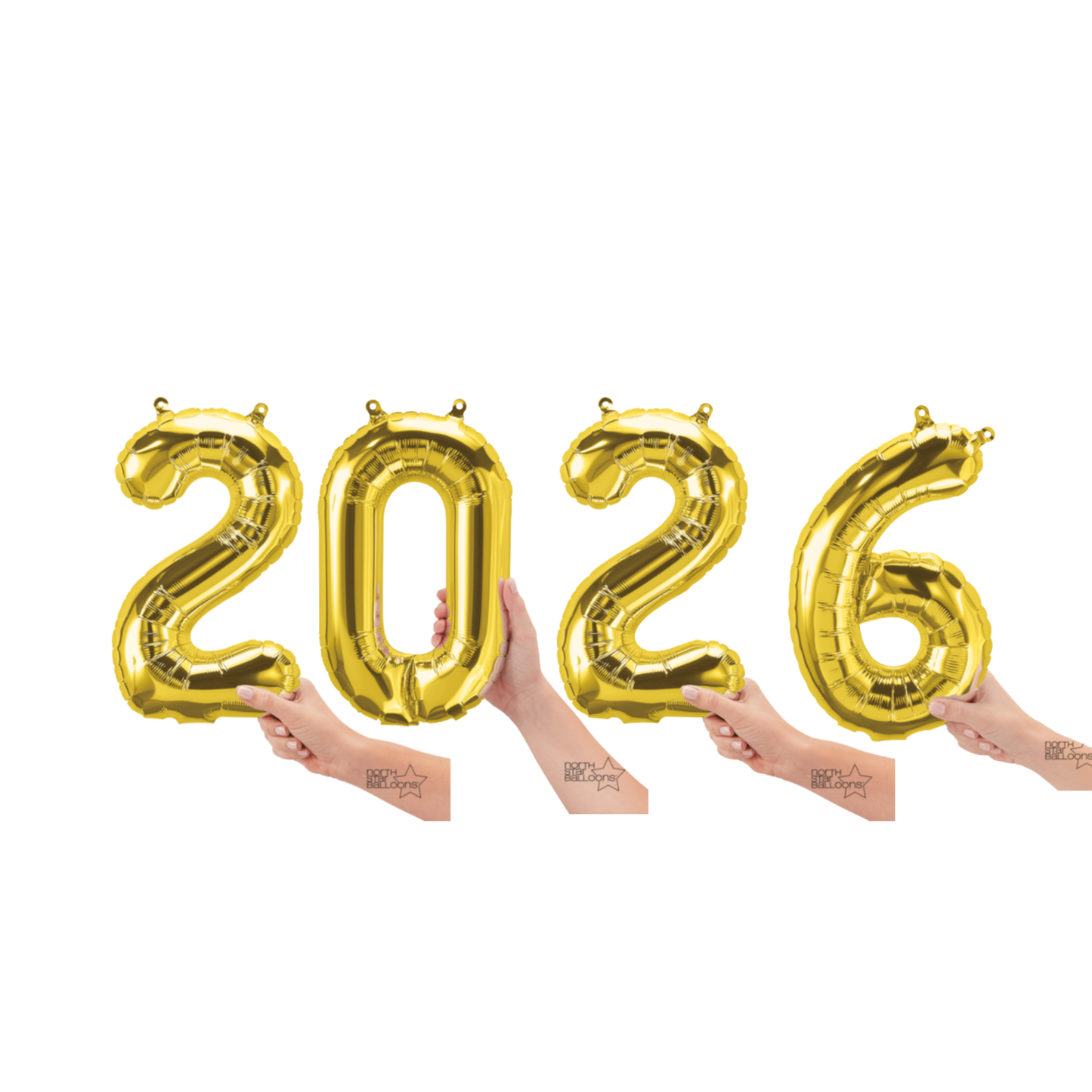 Números 2026 Dorado Chico (Sin Inflar)