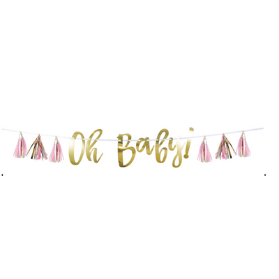 Oh Baby Banner Pink