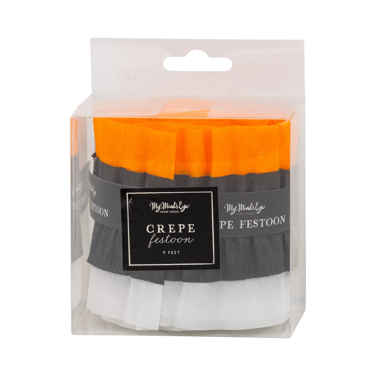 Orange Black and Cream Sewn Crepe Festoon
