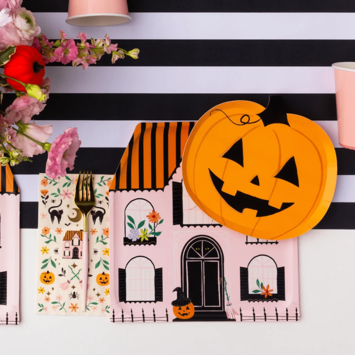Orange Jack-O-Lantern Small Plates