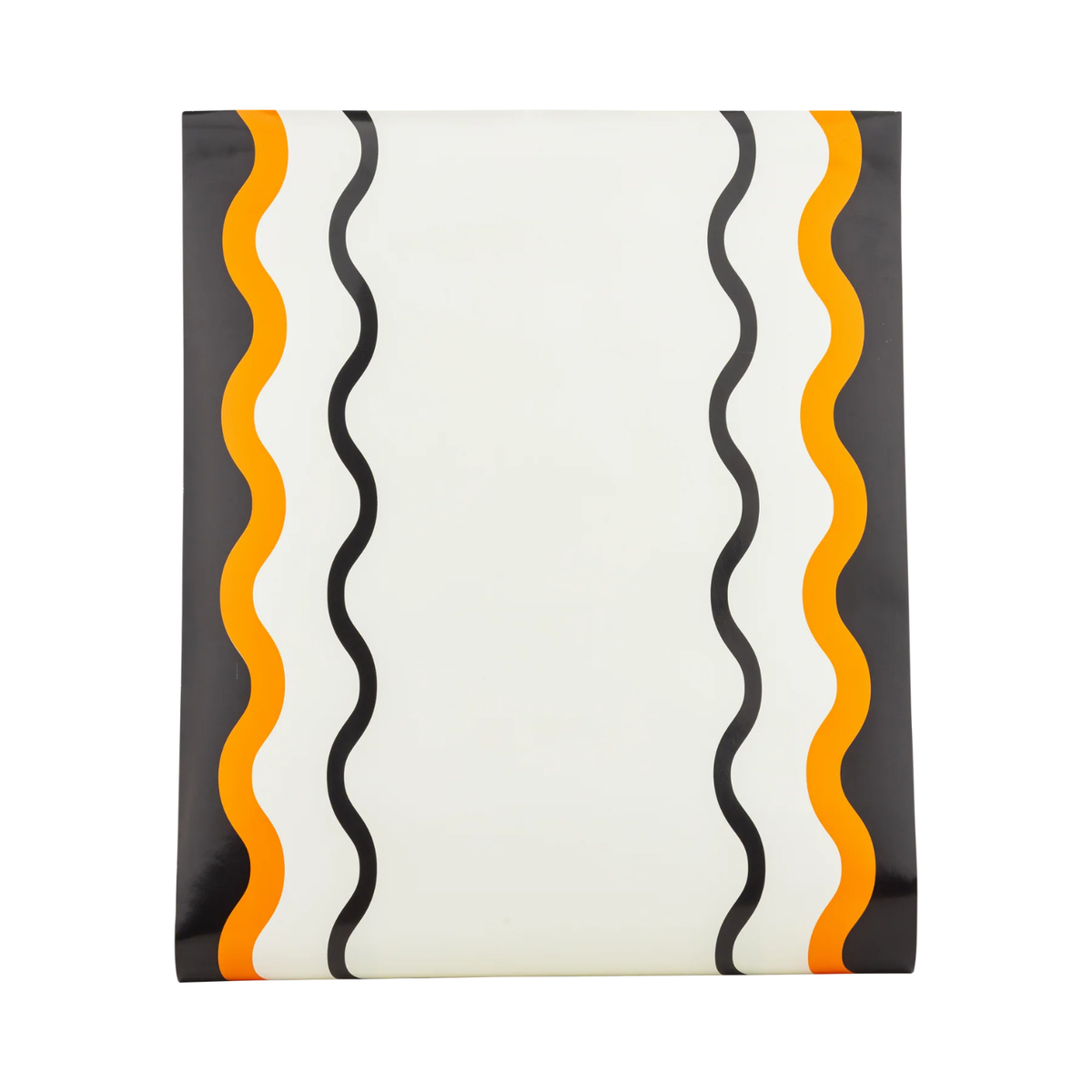 Orange and Black Ric Rac Paper Table Runner
