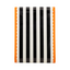 Orange and Black Striped Paper Table Runner