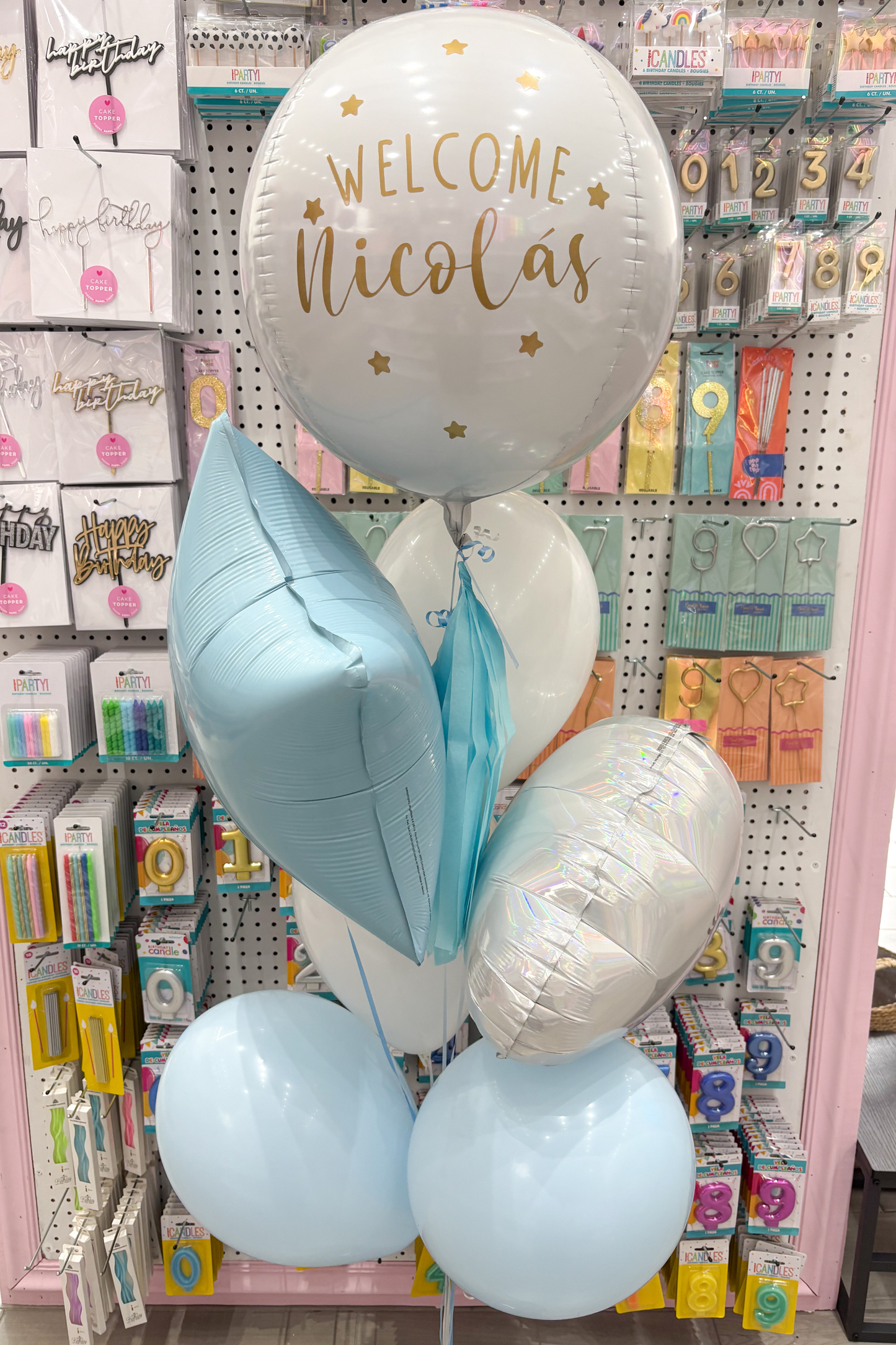Orbz Bouquet Baby White & Sky Blue