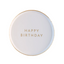 Plato 8.25" Happy Birthday White Gold