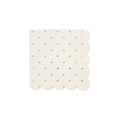 Gold Foil Polka Dot Napkins