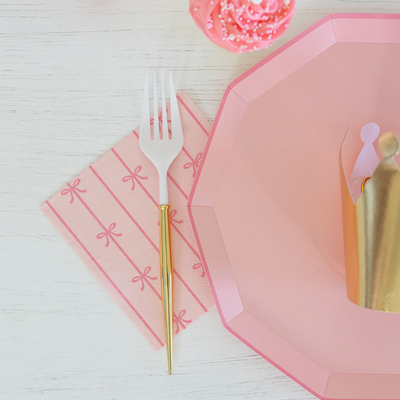 Petal Pink Bow Napkins