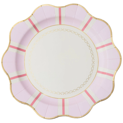 Petal Pink Regency Stripe Dinner Plates