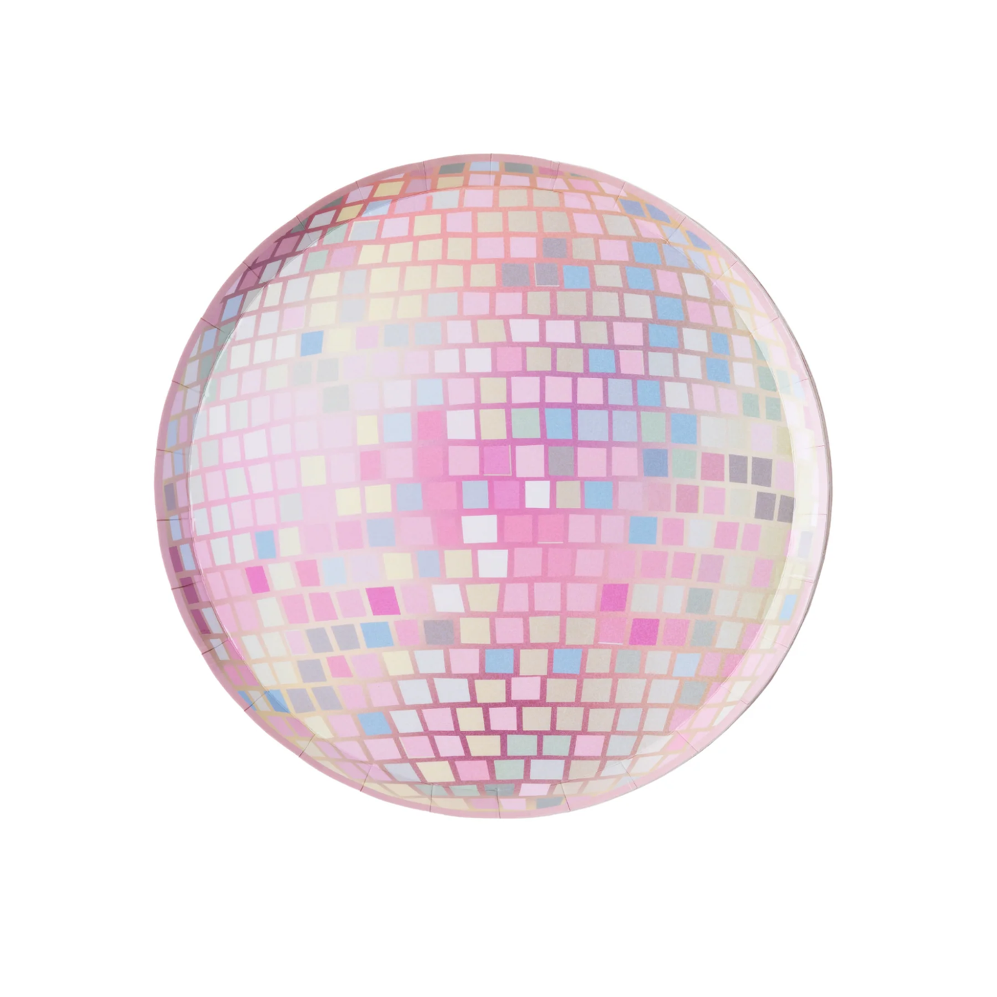 Pink Disco Ball Plates