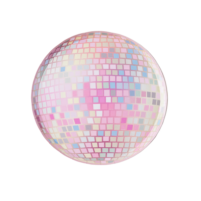 Pink Disco Ball Plates