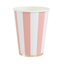 Pink Striped Cups