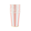Pink Striped Cups