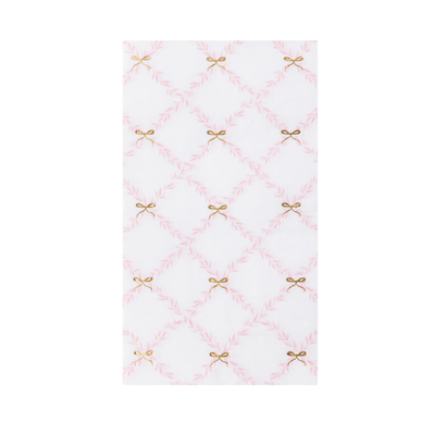 Pink Trellis Ribbon Napkins
