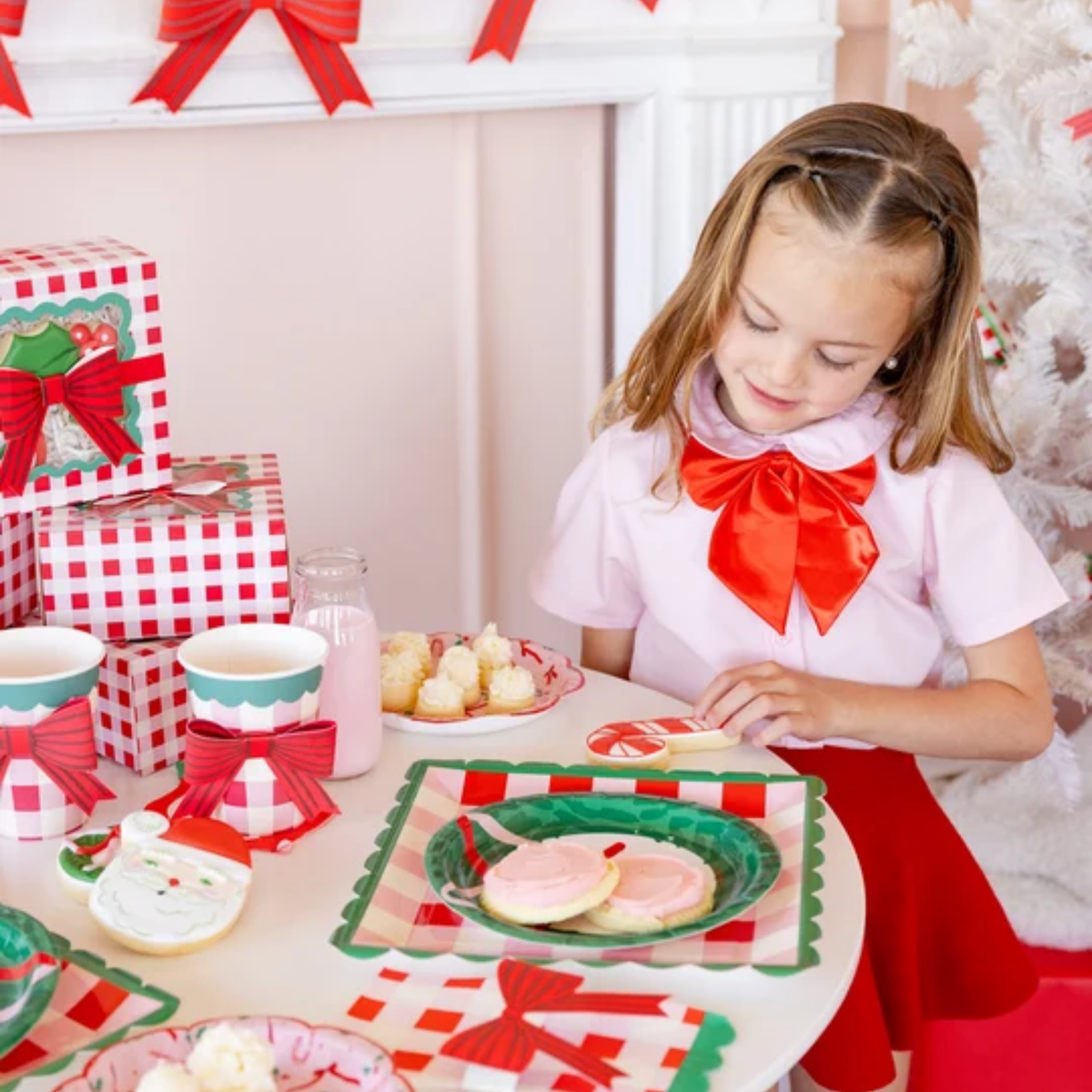 Plaid Cup with Bow