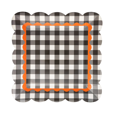 Plaid & Ric Rac Plate 8 ct