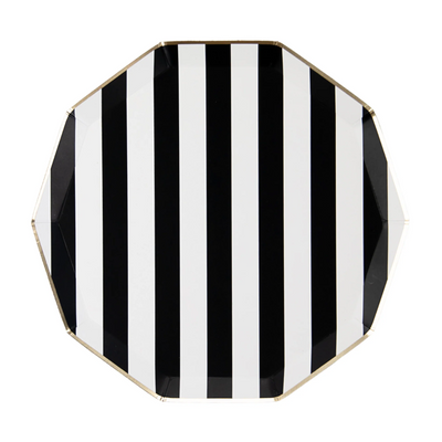 Plate 11" Black Stripes