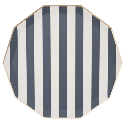 Plate 11" Midnight Blue Stripes