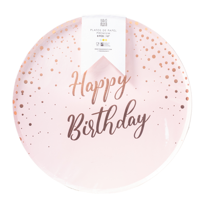 Plato 10" Birthday Pink Metallic