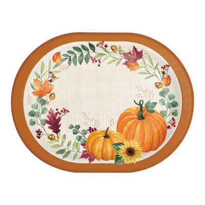 Plato Ovalado  12"x9" Harvest Wishes